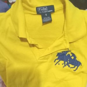 Boys Yellow Longsleveed Polo Shirt